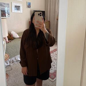 Dressbarn Rich Brown Blouse